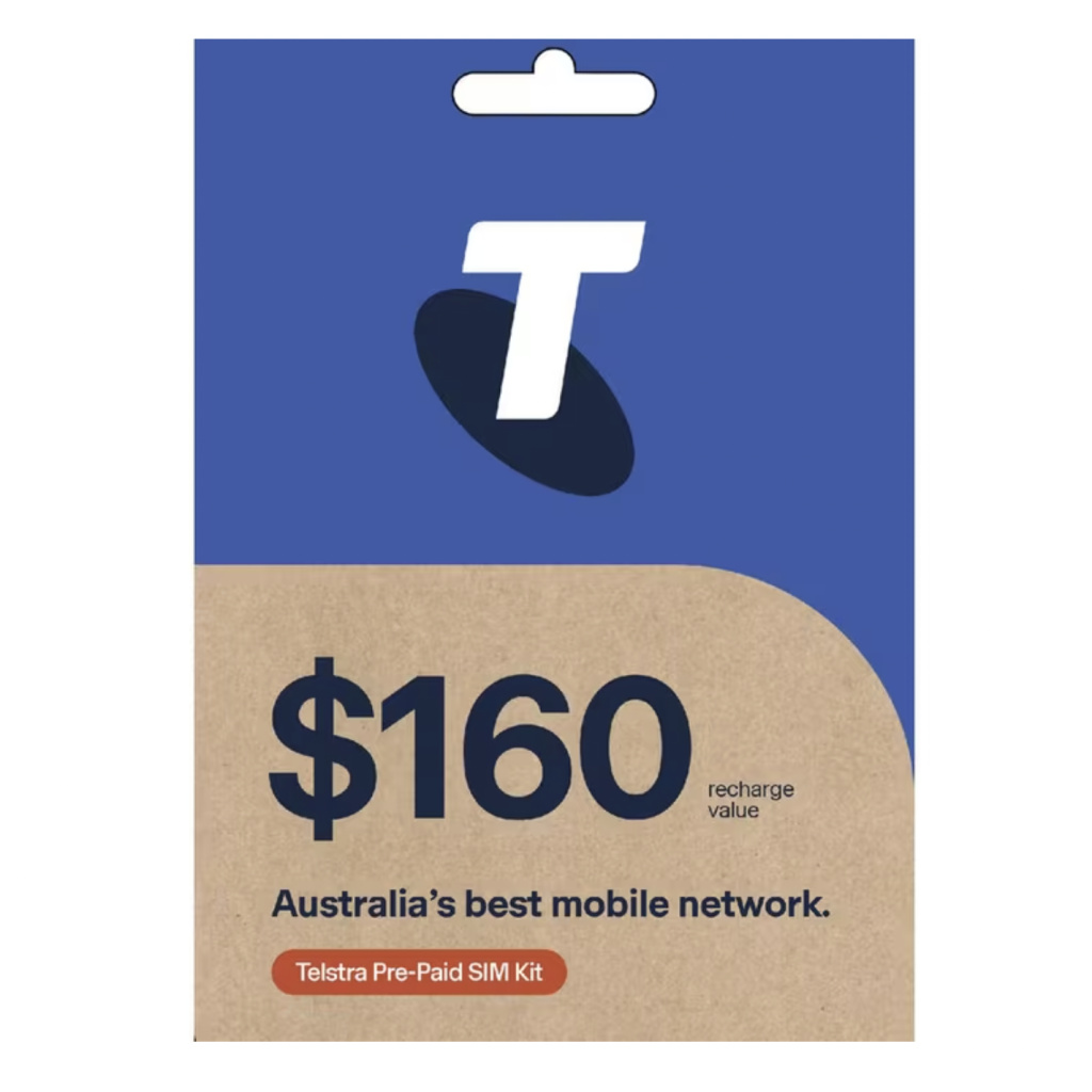 Telstra 160 (Pay 139 )Prepaid SIM Starter Kit 6 Month Plan Use code